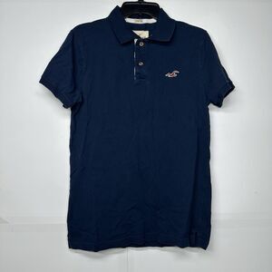 Hollister California Men’s Stretch Dark Blue Polo Size Medium